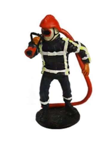 Fire Firefighters Diecast Figure Collection Fireman with hose Gard France 2010 54 mm new in pack