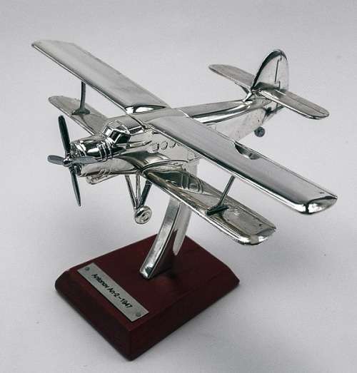 Atlas Diecast Model Plane Silver-plated Antonov AN 2 AN2 1947 1/200 scale new in pack