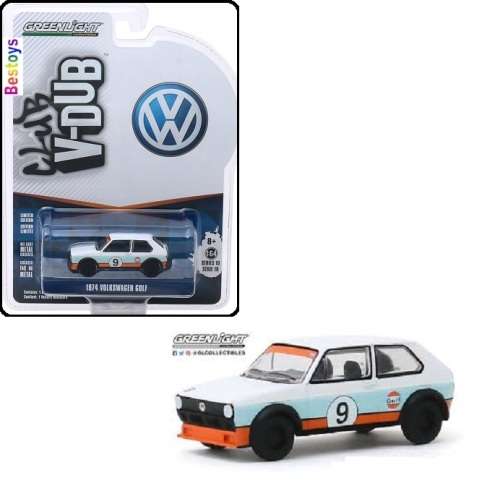 Greenlight Diecast Model Car VDub Series VW Volkswagen Golf Mk 1 MK1 1974 "Gulf" 1/64 scale new