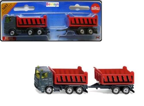 SIKU Diecast Model 1685 Truck & Trailer Tipper set