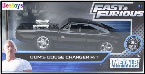 JADA Diecast Model Car Dodge Charger RT Dom Fast & Furious Movie Film TV 1/32 scale new