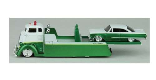 Maisto Design Elite Transport COE Flatbed Recovery Truck + Ford Starliner 1960