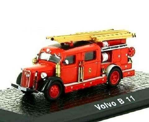 Atlas Fire Engine Truck Collection Volvo B 11 B11 Ladder Truck 1/72 OO railway scale