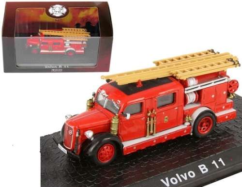 Atlas Fire Engine Truck Collection Volvo B 11 B11 Ladder Truck 1/72 OO railway scale