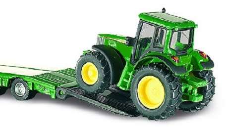 SIKU Diecast Model 1837 Peterbilt Truck & Lowbed Trailer with 2 x John Deere Tractors 1/87 HO rail