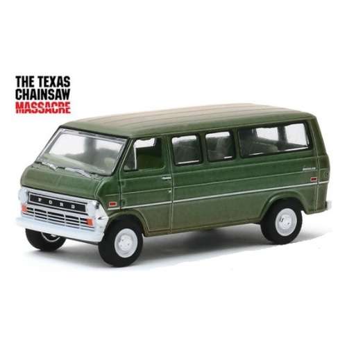Greenlight Diecast Model Car Hollywood Ford Club Wagon 1972 Texas Chainsaw Massacre Movie Film 1/64