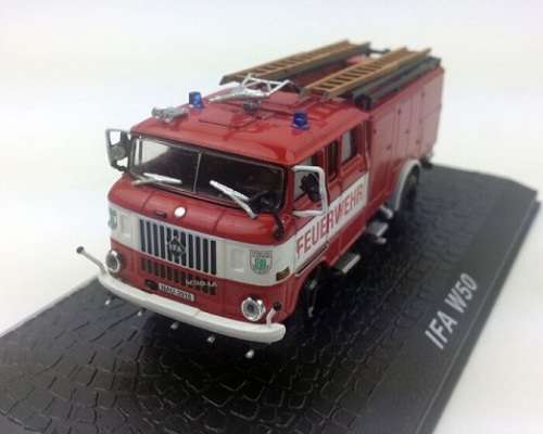 Diecast Model Fire Engine Truck Collection IFA W 50 W50 with Water Cannon 1/72 OO railway scale new