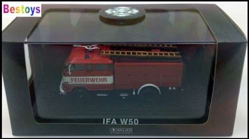 Diecast Model Fire Engine Truck Collection IFA W 50 W50 with Water Cannon 1/72 OO railway scale new