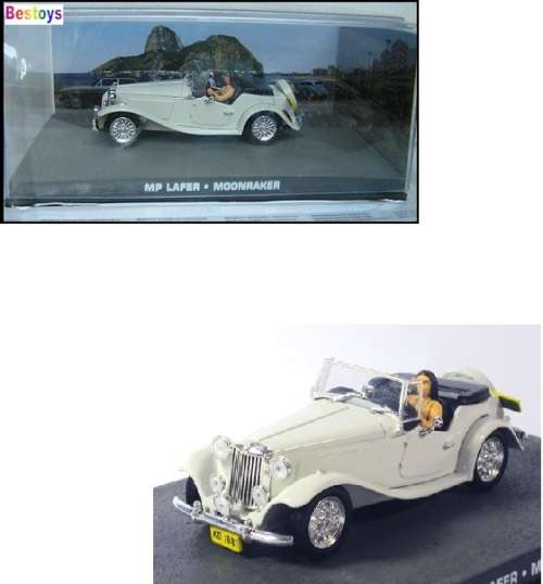 James Bond Diecast Model Car Collection MP Lafer MG TC Replica Movie Film Moonraker 1/43 scale new