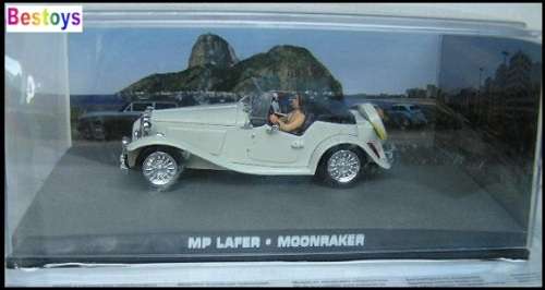 James Bond Diecast Model Car Collection MP Lafer MG TC Replica Movie Film Moonraker 1/43 scale new