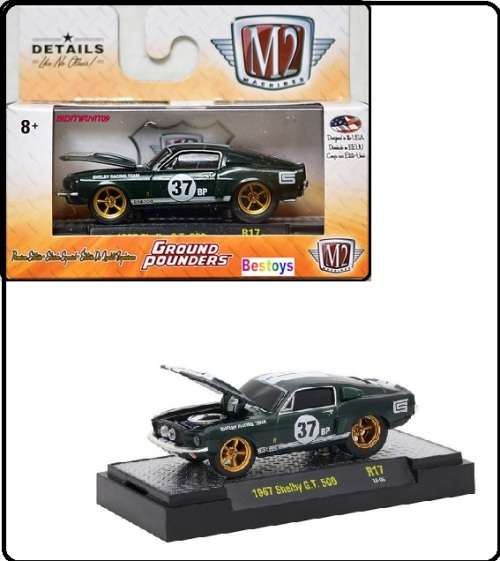 Castline M2 Diecast Model Car Ground Pounders Ford Mustang Shelby GT 500 1967 1/64 scale new in pack