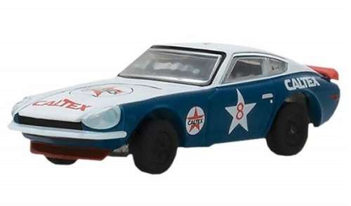 Greenlight Diecast Model Car Running on Empty Datsun 240 Z 240Z 1970 No 8 "Caltex" 1/64 scale