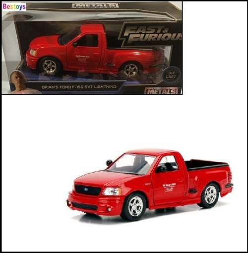 JADA Diecast Model Car Ford F 150 F150 SVT Lightning Brian Fast & Furious Movie Film TV 1/24 scale