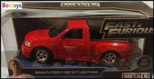 JADA Diecast Model Car Ford F 150 F150 SVT Lightning Brian Fast & Furious Movie Film TV 1/24 scale
