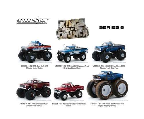 Greenlight Diecast Model Car Kings of Crunch Monster Chevy Chevrolet K 20 K20 1986 "Taurus" 1/64 sca