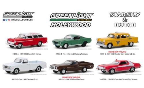 Greenlight Diecast Model Car Hollywood Ford Mustang Fastback 1966 TV Movie Film Starsky & Hutch 1/64