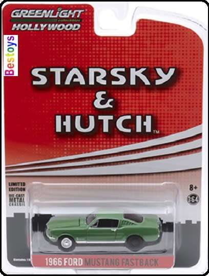 Greenlight Diecast Model Car Hollywood Ford Mustang Fastback 1966 TV Movie Film Starsky & Hutch 1/64