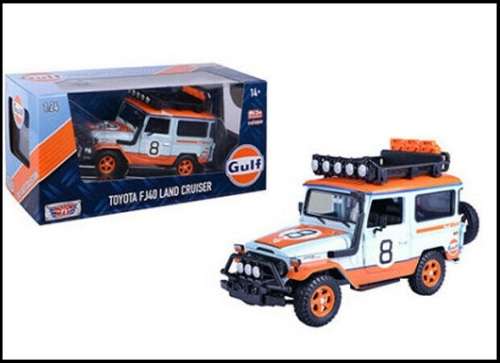Motormax Motor Max Diecast Model Car 79658 Exclusive Toyota FJ 40 FJ40 Land Cruiser `Gulf` 1/24 scal