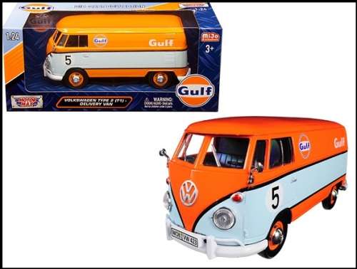Motormax Motor Max Diecast Model Car 79649 VW Volkswagen Kombi T 1 T1 Panelvan Delivery `Gulf` No 5