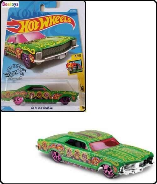 Hotwheels Hot Wheels Diecast Model Car 2018 217 / 250  Buick Riviera 1964 Art Cars 1/64 scale new