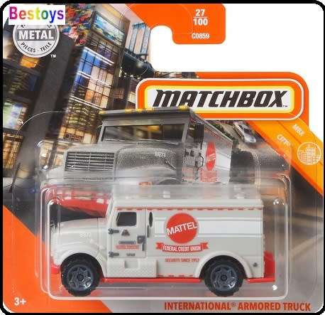 Matchbox Diecast Model Car 2020 27 / 100 International Armoured Truck `Mattel` 1/64 scale new in pac