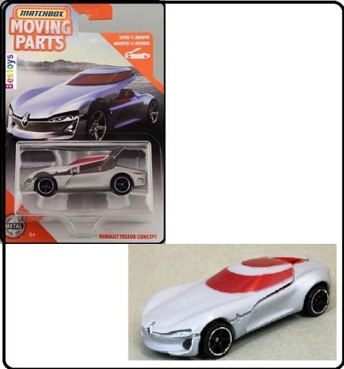 Matchbox Diecast Model Car Moving Parts Renault Trezor Concept 1/64 scale new in pack