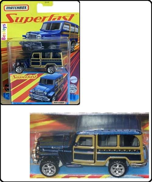 Matchbox Diecast Model Car Superfast Willys Jeep Wagon 1952 1/64 scale new in pack