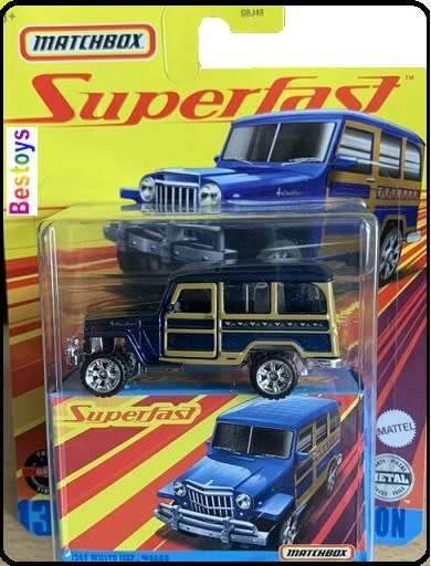 Matchbox Diecast Model Car Superfast Willys Jeep Wagon 1952 1/64 scale new in pack