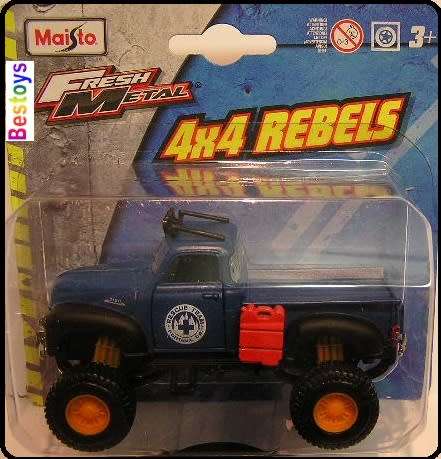 Maisto Model Car 4x4 Rebels Chevy Chevrolet 3100 Pickup 1953 `Rescue` 1/36 scale