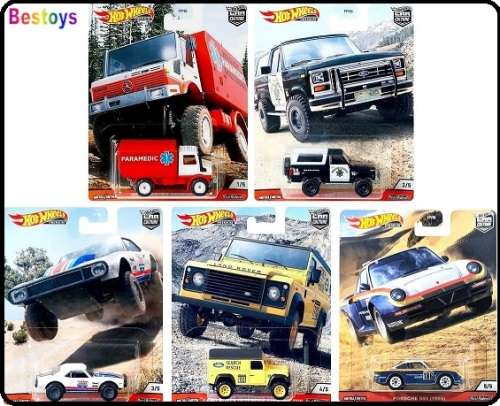 Hotwheels Hot Wheels Diecast Model Car Culture Wild Terrain Set Mercedes Unimog Porsche Ford Land Ro