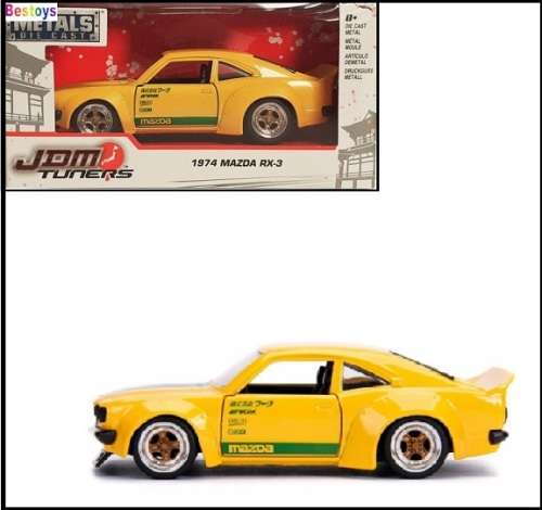 JADA Diecast Model Car Japan JDM Tuners 30958 Mazda RX 3 RX3 1974 1/32 scale new in pack