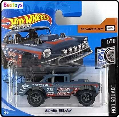 Hotwheels Hot Wheels Diecast Model Car 2020 179/250 Chevy Chevrolet Bel Air Big Air No 718 Rod Squad