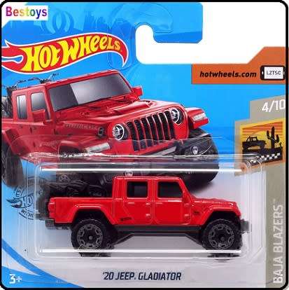 Hotwheels Hot Wheels Diecast Model Car 2020 157/250 Jeep Gladiator 2020 + 2 Motorbikes Baja Blazer