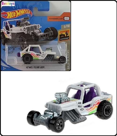 Hotwheels Hot Wheels Diecast Model Car 2020 139 / 250 Willys MB Jeep 1942 Baja Blazers 1/64 scale