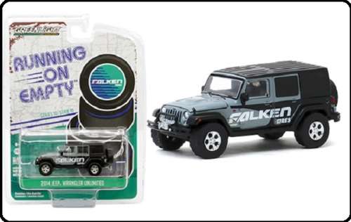 Greenlight Diecast Model Car Running on Empty Jeep Wrangler Unlimited 2014 "Falken" 1/64 scale new