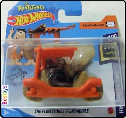 Hotwheels Hot Wheels Diecast Model Car 2020 235 / 250 Flintstones Flintmobile TV Screen Time new