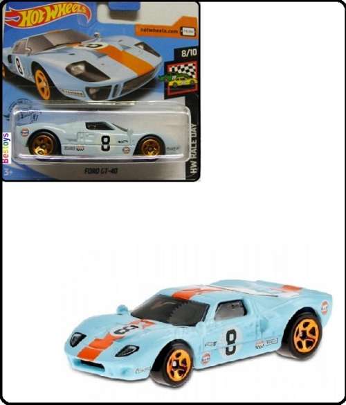 Hotwheels Hot Wheels Diecast Model Car 2020 35 / 250 Ford GT 40 GT40 No 8 "Gulf" Race Day 1/64 scale