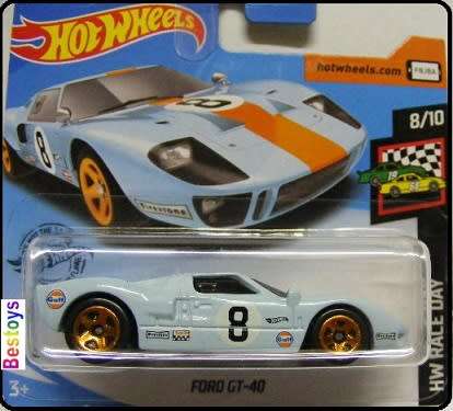 Hotwheels Hot Wheels Diecast Model Car 2020 35 / 250 Ford GT 40 GT40 No 8 "Gulf" Race Day 1/64 scale