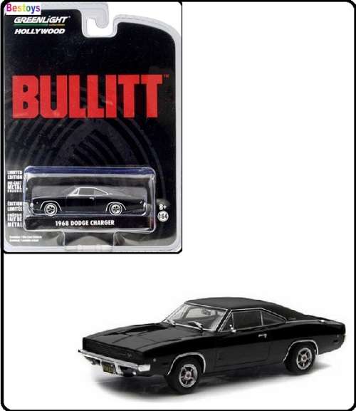 Greenlight Diecast Model Car Hollywood Dodge Charger 1968 Bullitt McQueen Movie Film TV 1/64 scale