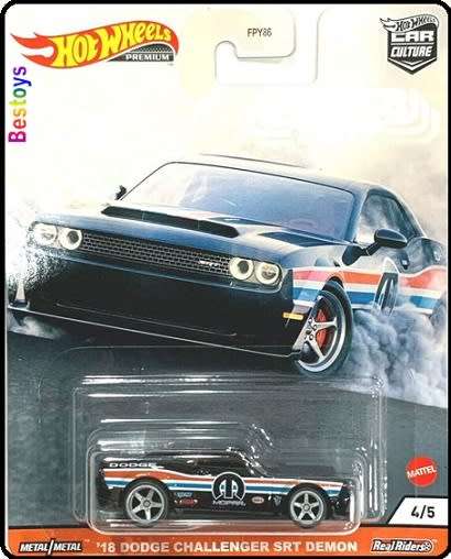 Hotwheels Hot Wheels Diecast Model Car Culture Power Trip Dodge Challenger SRT Demon 2018 "Mopar"