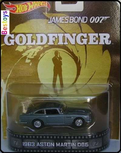 Hotwheels Hot Wheels Diecast Model Car Retro James Bond Goldfinger Aston Martin DB 5 DB5 1/64 scale