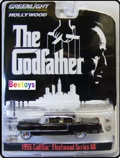 Greenlight Diecast Model Car Hollywood Cadillac Fleetwood Series 60 1955 Godfather Movie Film TV1/64