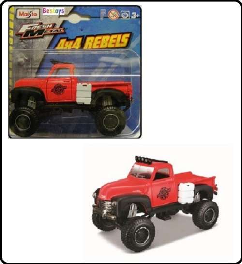 Maisto Diecast Model Car 4x4 Rebels Chevy Chevrolet 3100 Pickup 1953 `FM Custom` 1/36 scale new