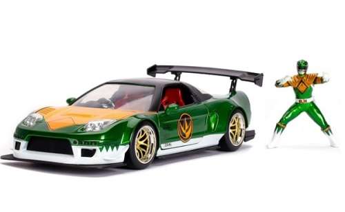 JADA Diecast Model Car 31909 Honda NSX Type R Japan Spec 2002 + Green Ranger Power Rangers Figurine