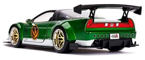 JADA Diecast Model Car 31909 Honda NSX Type R Japan Spec 2002 + Green Ranger Power Rangers Figurine