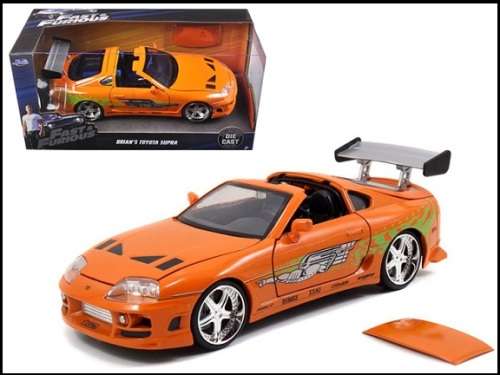 JADA Diecast Model Car 97168 Movie Film TV Fast & Furious Toyota Supra Brian 1/24 scale new in pack