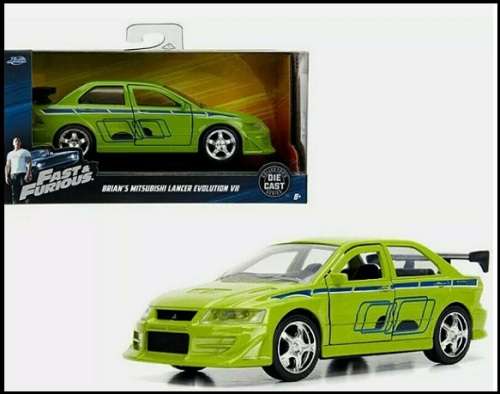 JADA Diecast Model Car Mitsubishi Lancer Evo VII 7 Brian Fast & Furious Movie Film TV 1/32 scale
