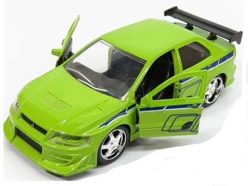 JADA Diecast Model Car Mitsubishi Lancer Evo VII 7 Brian Fast & Furious Movie Film TV 1/32 scale
