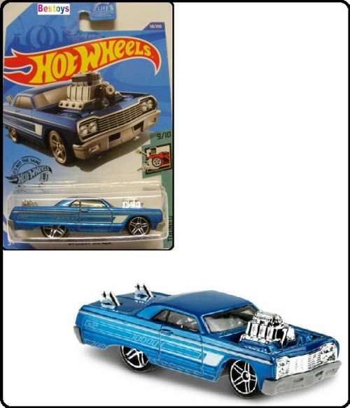 Hotwheels Hot Wheels Diecast Model Car 2020 58 / 250 Chevy Chevrolet Impala 1964 Tooned 1/64 scale