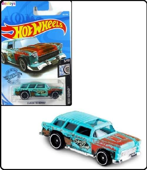 Hotwheels Hot Wheels Diecast Model Car 2019 183 / 250 Chevy Chevrolet Nomad Classic 1955 `Speed Shop